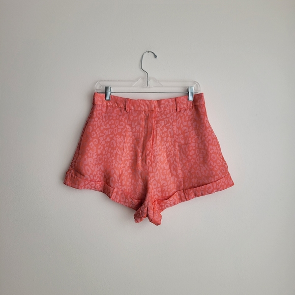 REVOLVE Pants - REVOLE LPA Relaxed Leopard Print High Waist Shorts